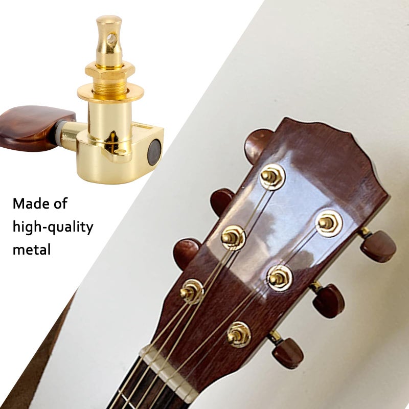 Swhmc 3R 3L Semi-Closed Golden Guitar String Tuners Tuning Keys Pegs Machine Heads Knobs Locking Tuners for Acoustic, Electric Guitar - Image 5
